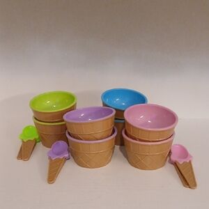 Colorful Ice Cream Bowl Set